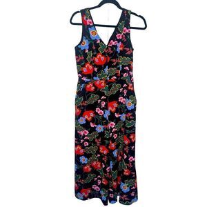 ANN TAYLOR FLORAL WIDE LEG SUMMER CLASSY JUMPSUIT WOMENS SIZE 0